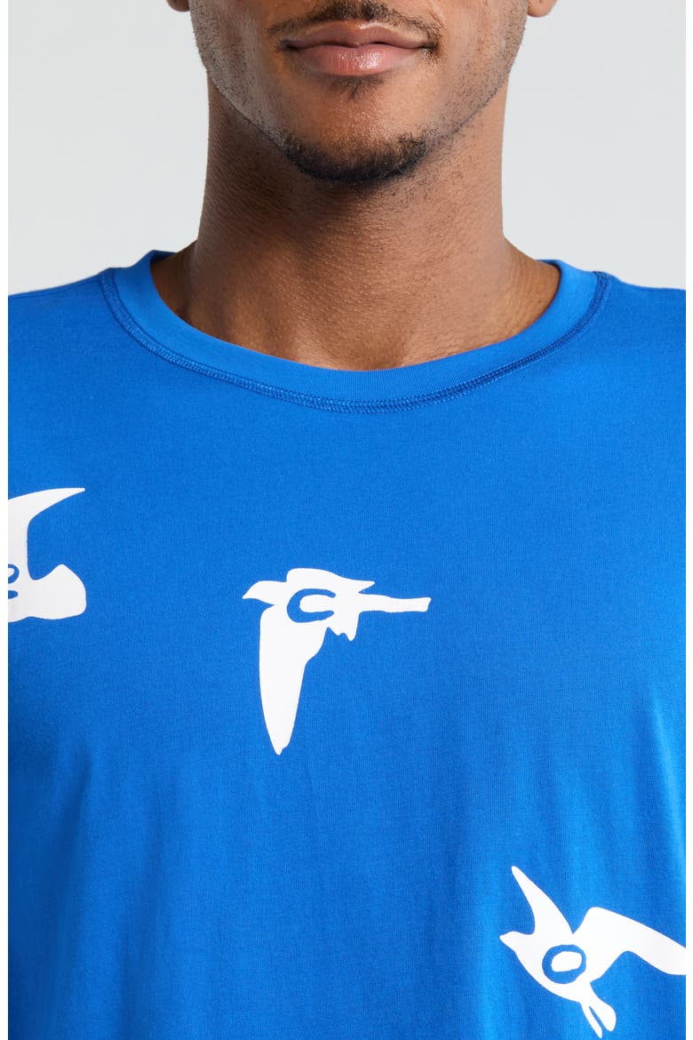 Birds Graphic Cotton T-Shirt, Alternate, color, COBALT