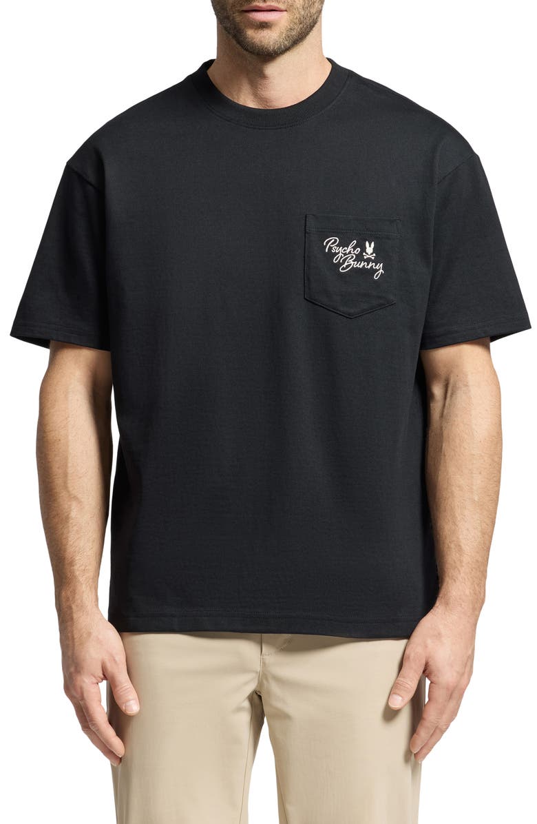Psycho Bunny Desert Relaxed Fit Embroidered Heavyweight Pocket T-Shirt, Main, color, 