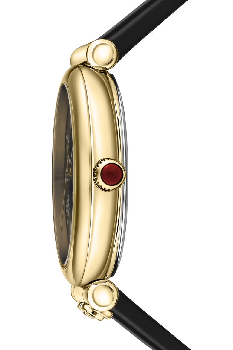 Ora Moonphase Silicone Strap Watch, 40mm, Alternate, color, YELLOW GOLD