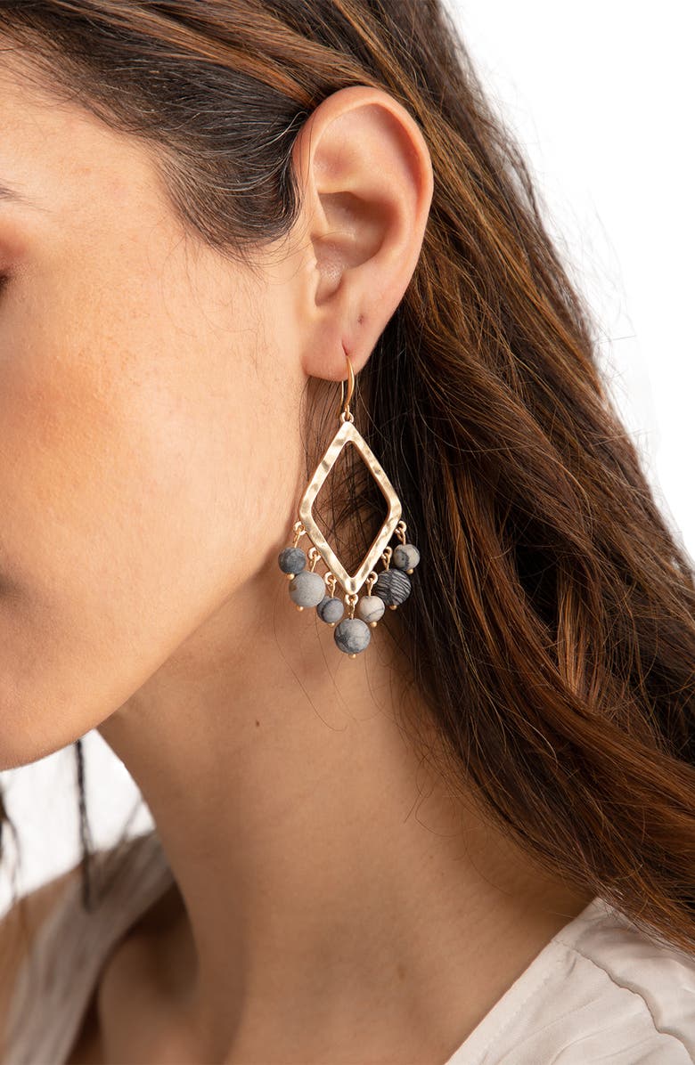 SAACHI Eternity Natural Stone Dangle Earrings, Alternate, color,