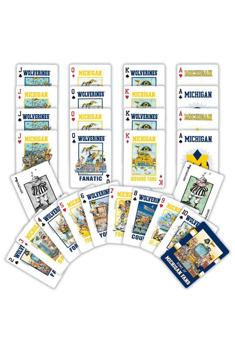 Michigan Fan Deck Playing Cards, Alternate, color, Multicolor
