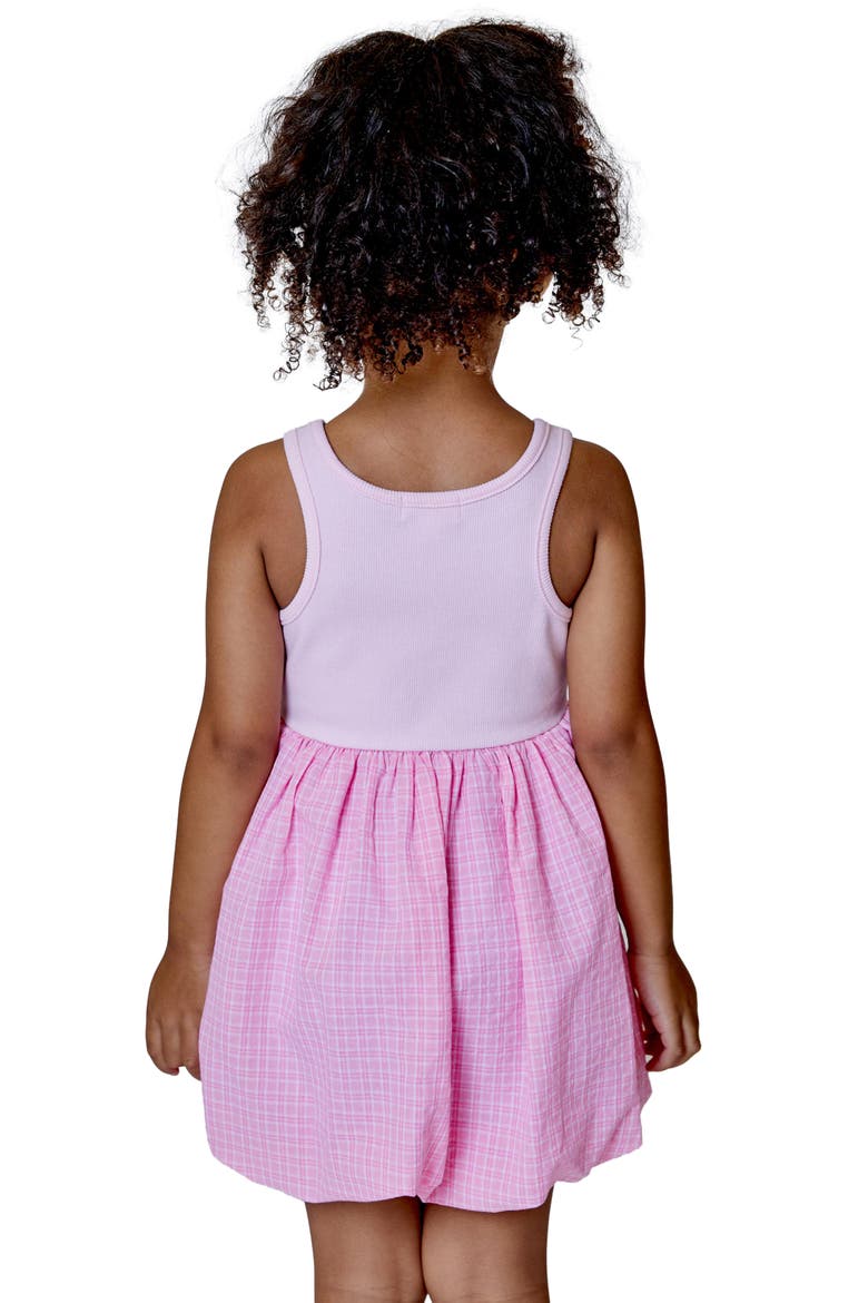 Kids' Bubble Hem Tank Dress, Alternate, color, PINK POSIES