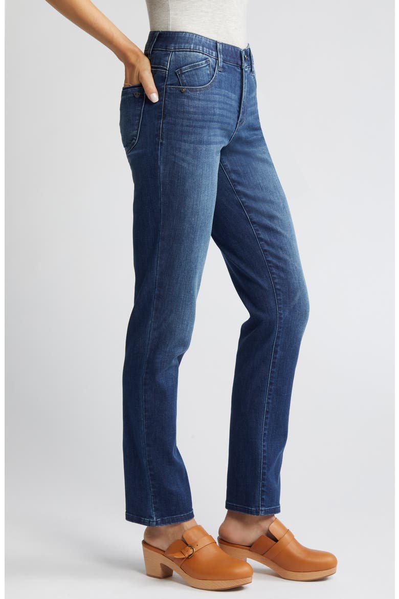 'Ab'Solution Straight Leg Jeans (Nordstrom Exclusive), Alternate, color, BLUE