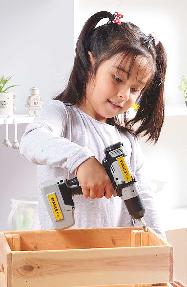 Stanley Jr. Pretend Play Battery Operated Drill, Alternate, color, Yellow & Black