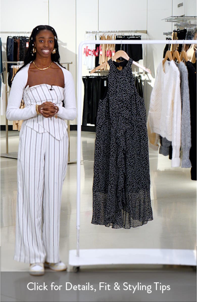 Adrianna Papell Shirred Dot Chiffon Dress | Nordstromrack