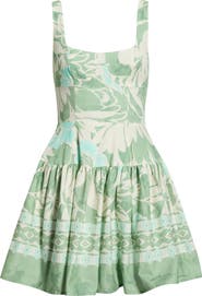 Avec Les Filles Bustier Fit & Flare Minidress