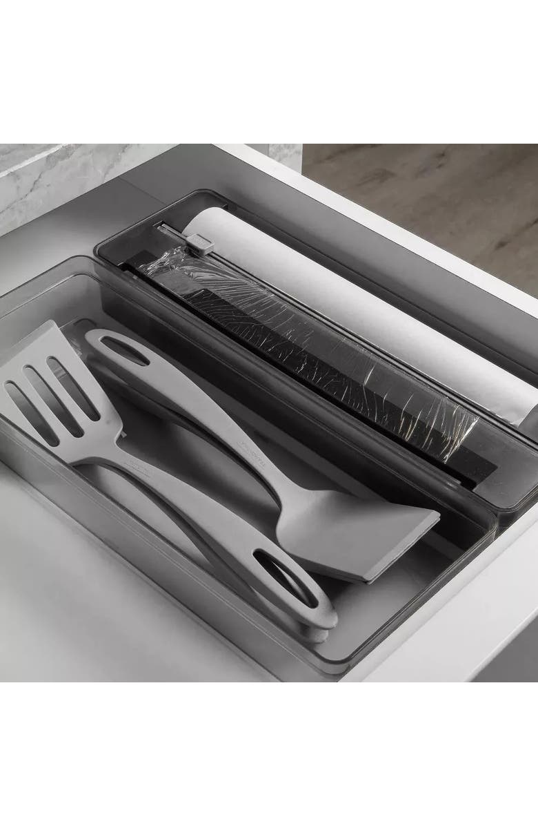 OU Compact Transparent Kitchen Wrap Dispenser with Cutter, Alternate, color,