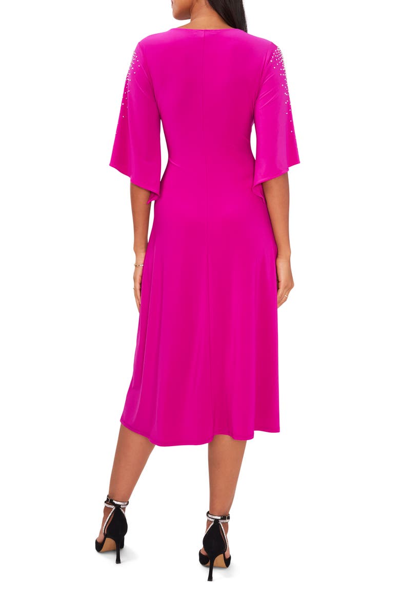 Faraj Embellished Faux Wrap Dress, Alternate, color, BERRY PINK