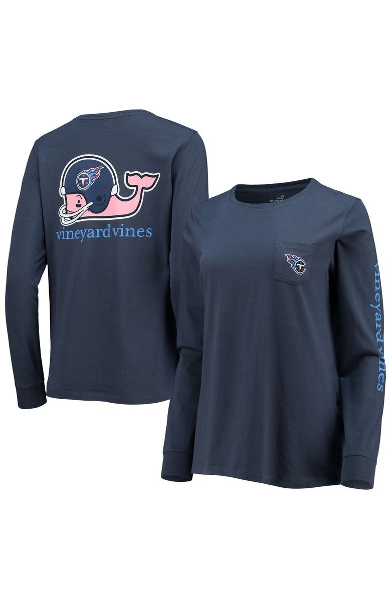 vineyard vines Women's Vineyard Vines Navy Tennessee Titans Helmet Long Sleeve T-Shirt, Main, color, 