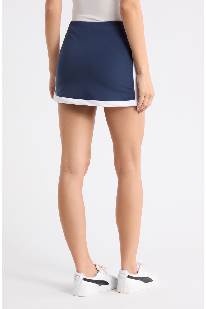 Framed Side Slit Micro Miniskirt, Alternate, color, PAGEANT BLUE WHITE