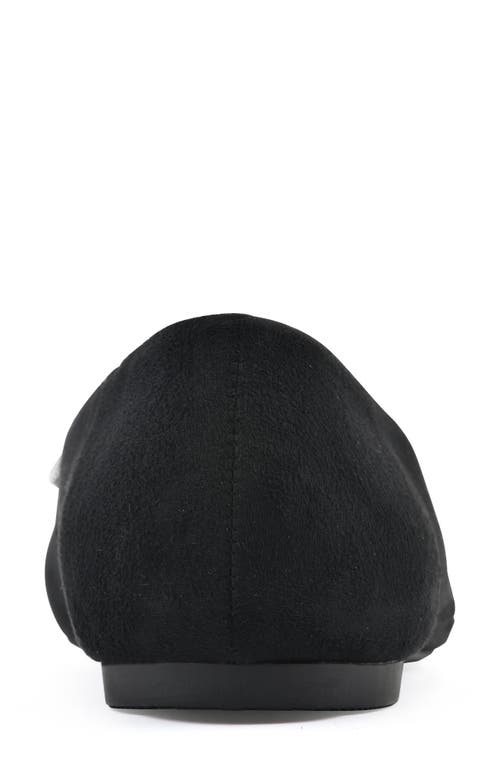 Cliffs By White Mountain Sashimi Embellished Bow Flat In Black Fabric