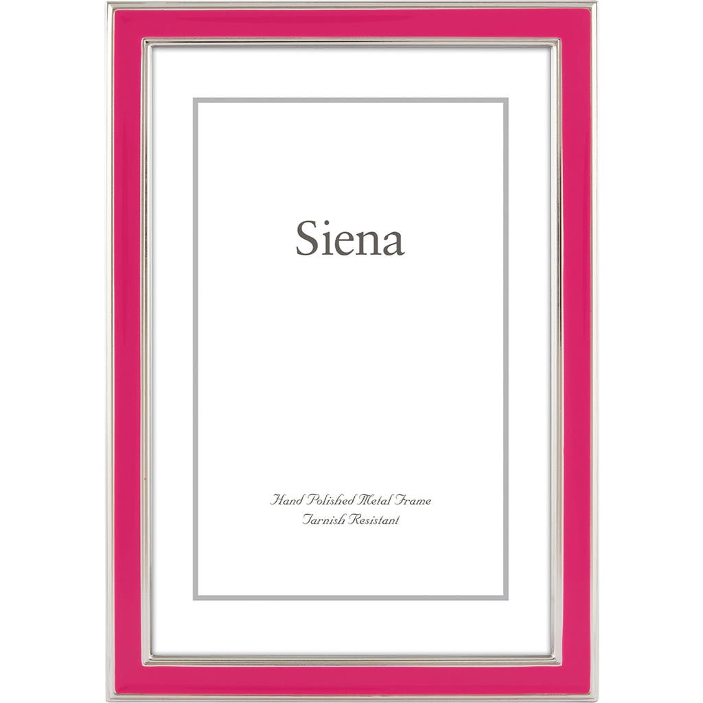 Siena Narrow Enamel 5 X7-inch Picture Frame In Pink