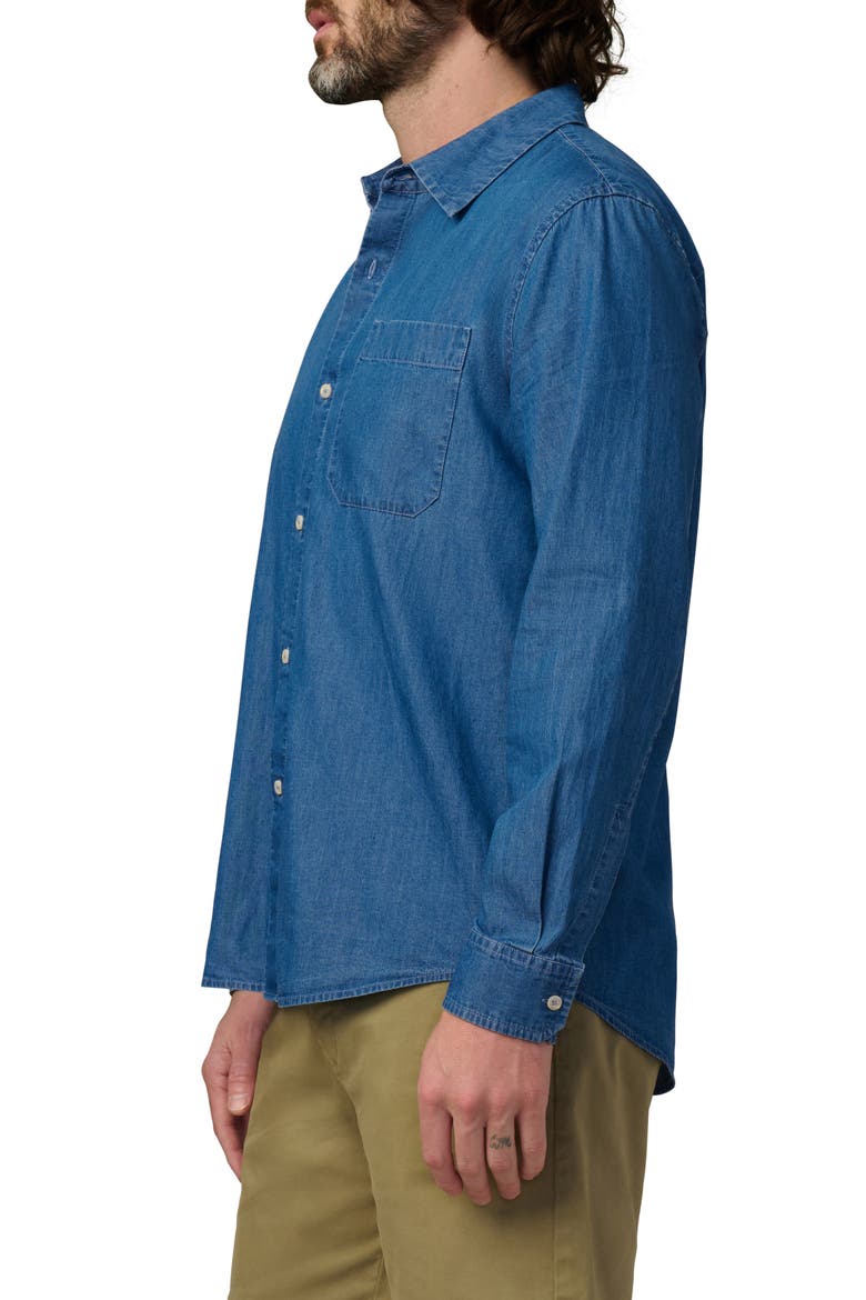 The Chambray Cole Button-Up Shirt, Alternate, color, MID BLUE