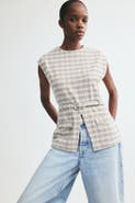 H&M Belted Bouclé-knit Top