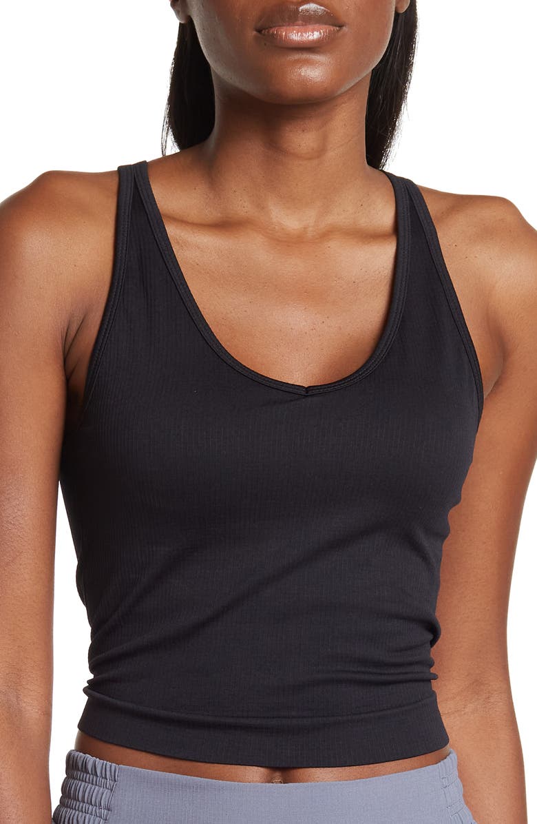 Z by Zella Tempo Longline Shelf Bra Tank Top, Main, color, 