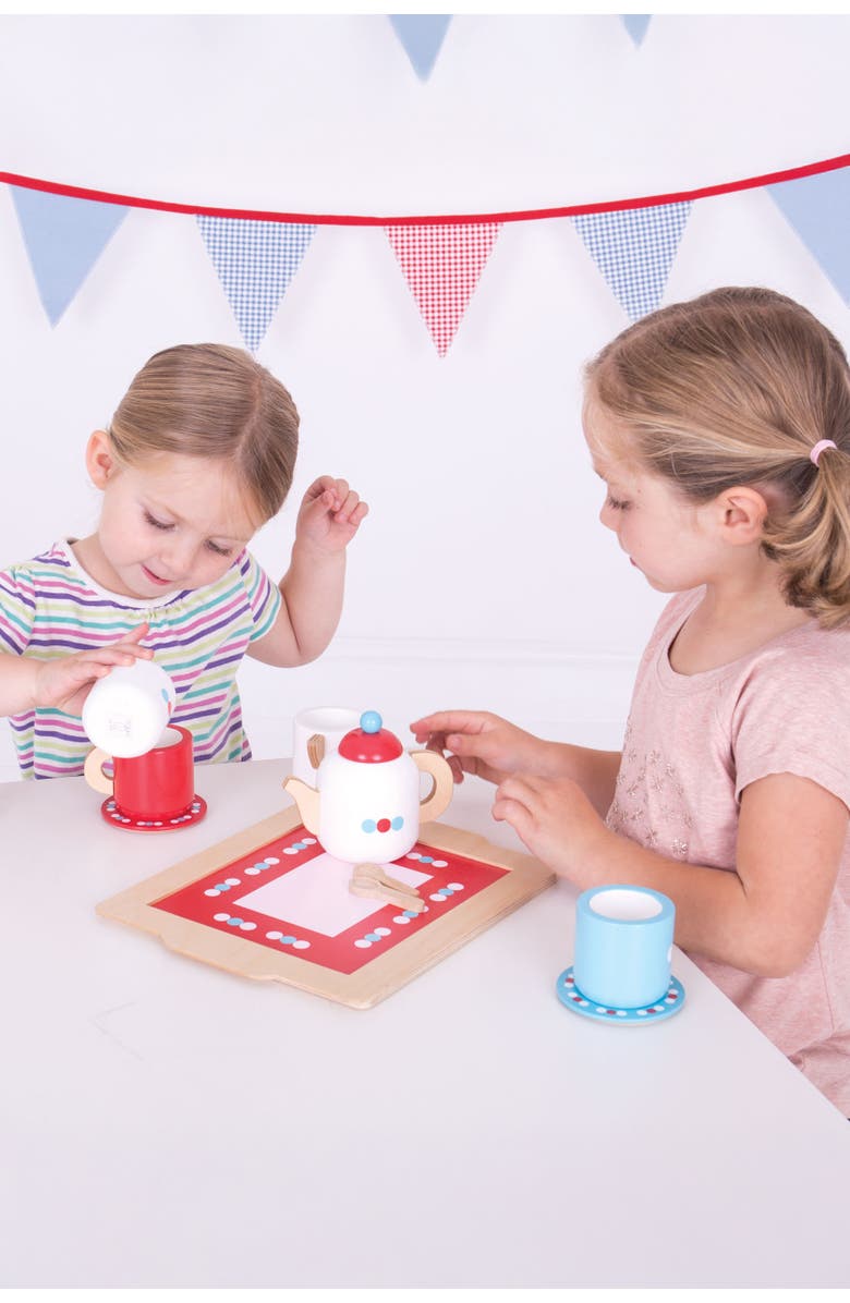 Bigjigs Toys Tea Set on a Tray, Alternate, color, 