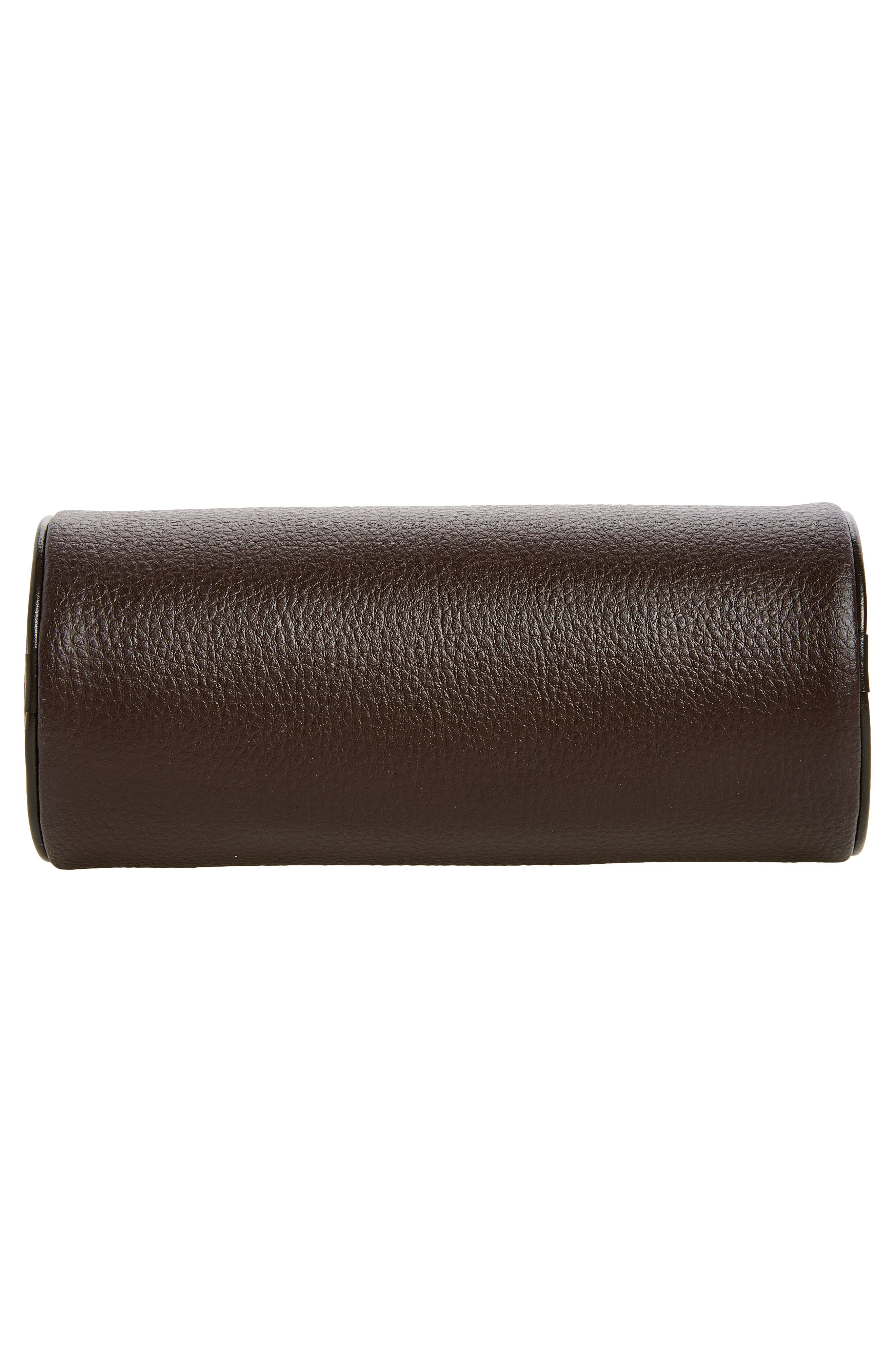 Logo Faux Leather Bracelet Pouch, Alternate, color, CHOCOLATE BROWN