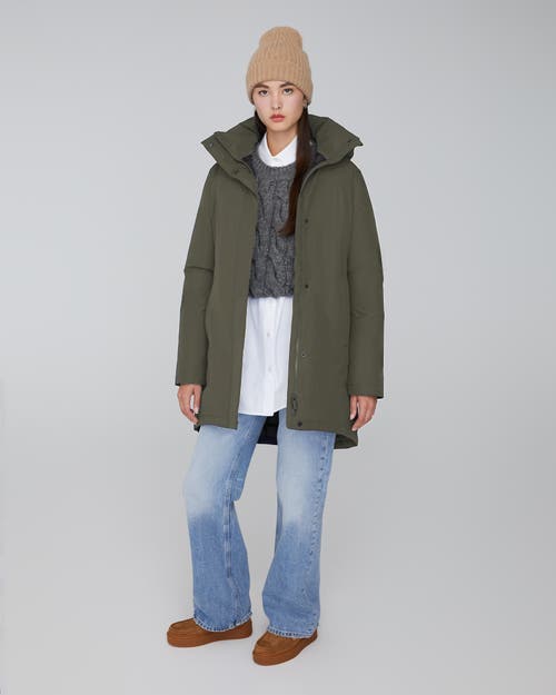 Quartz Co. Genia | Hooded Down Winter Jacket In Olive