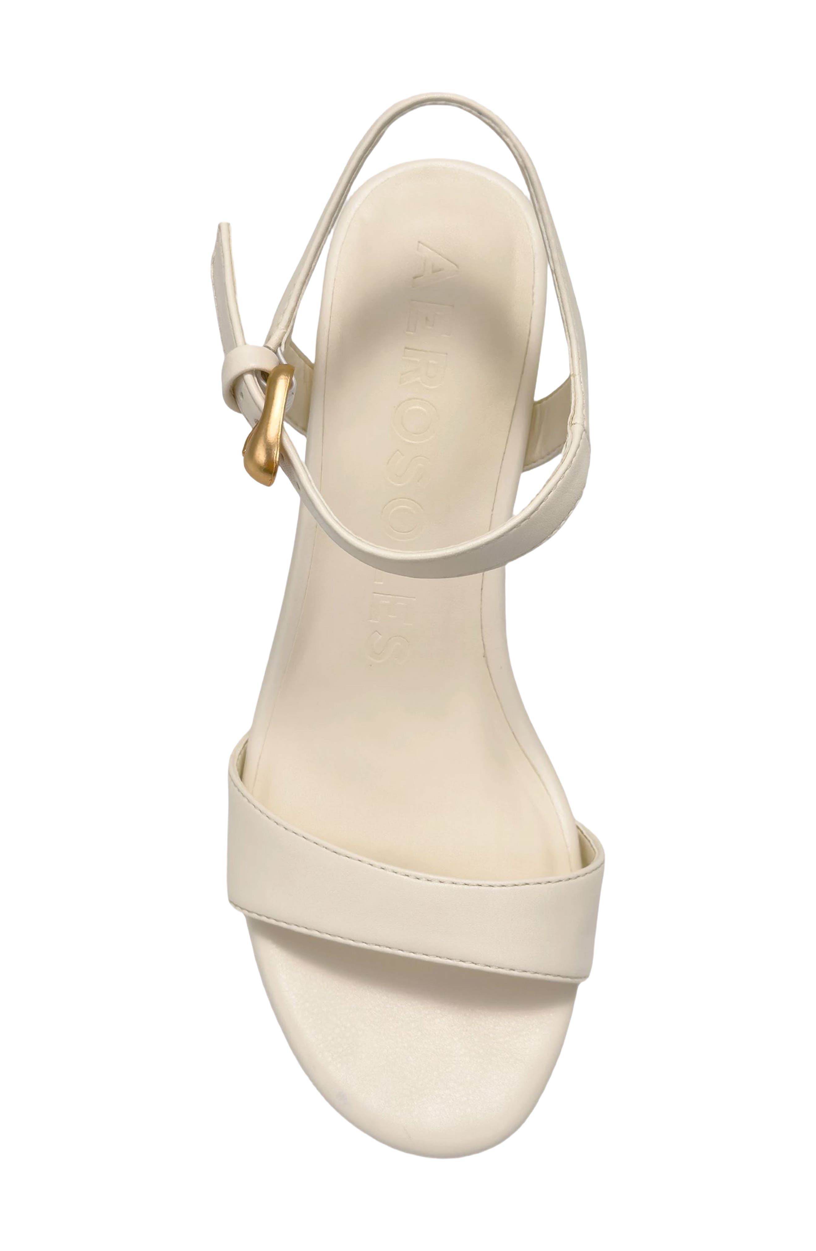 Divia Ankle Strap Sandal, Alternate, color, EGGNOG FX NAPPA