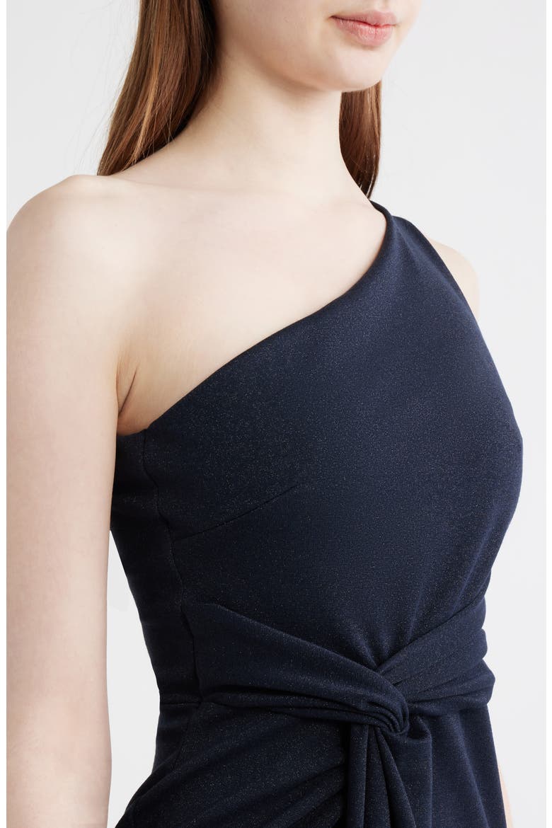 Sugar Off the Shoulder Gown, Alternate, color, BLU NOTTE