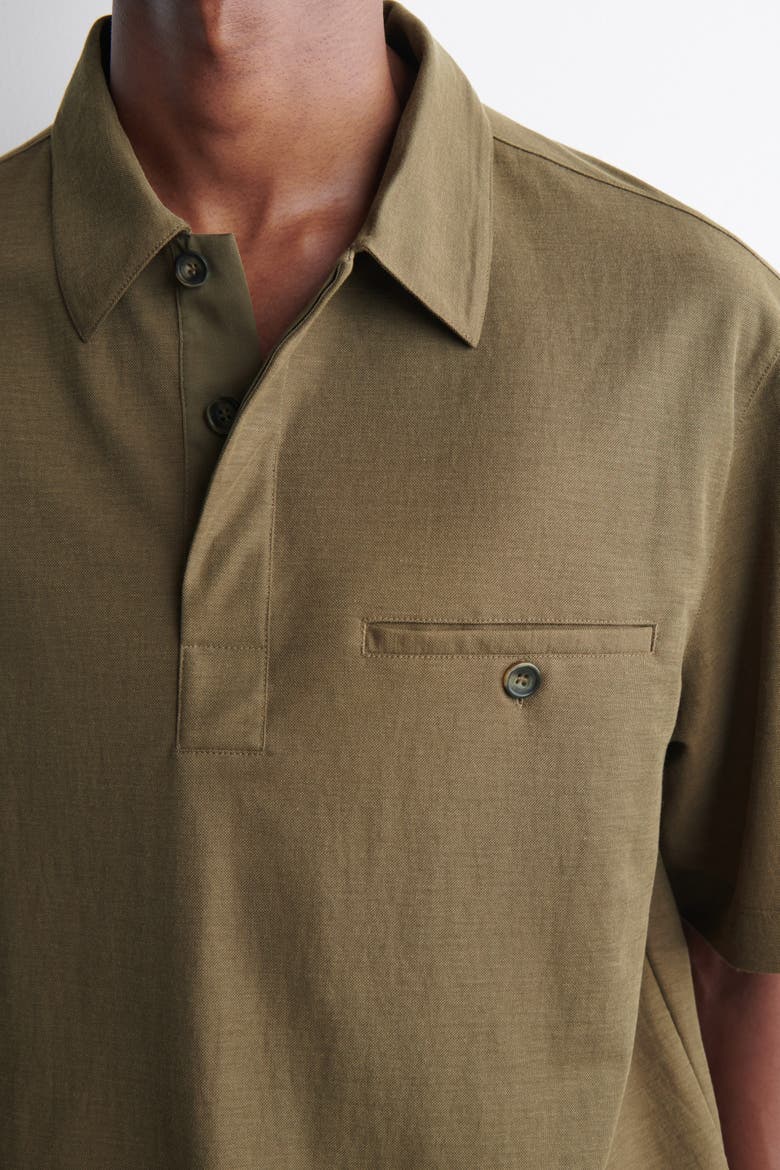 Fluid Jersey Polo Shirt, Alternate, color, DARK KHAKI
