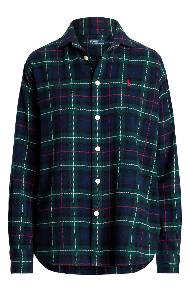 Polo Ralph Lauren Twill Button-Up Top, Alternate, color, 