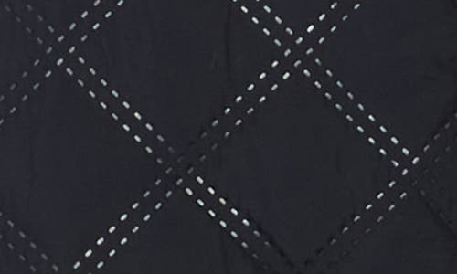 Bernardo Diamond Quilted Bomber Jacket In Blue
