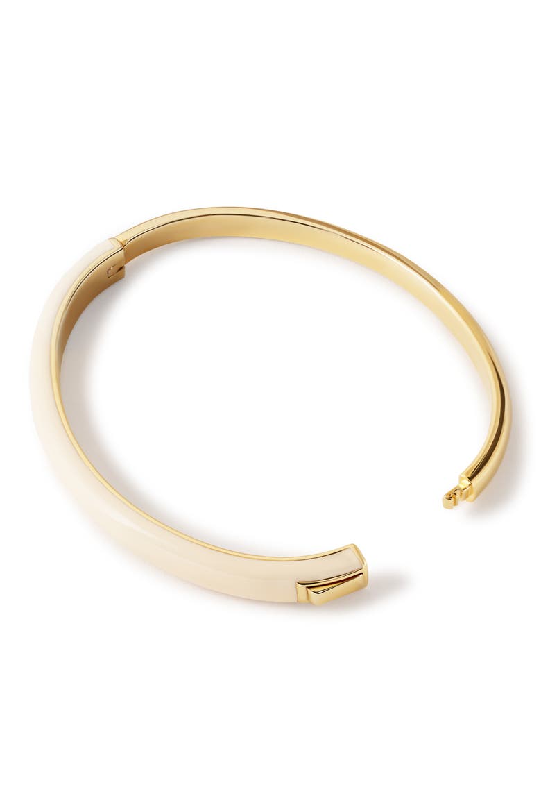 Brynley Enamel Bangle Bracelet, Alternate, color, GOLD / WHITE