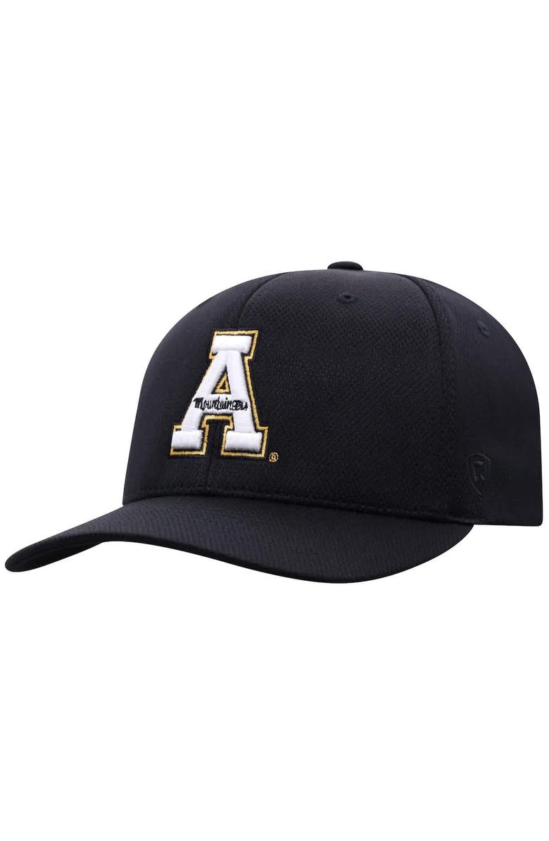 TOP OF THE WORLD Men's Top of the World Black Appalachian State Mountaineers Reflex Flex Hat, Alternate, color, Black