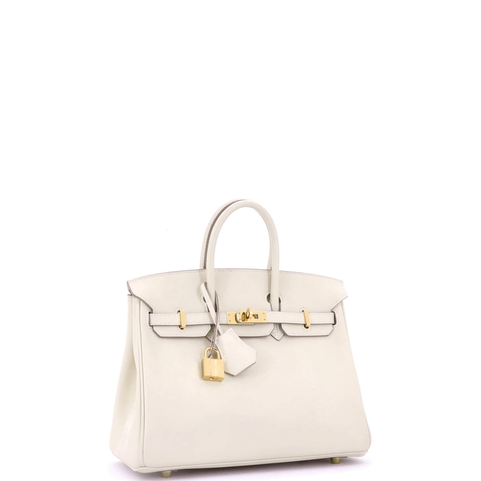 Pre-Owned Hermes Birkin Handbag Light Swift with Gold Hardware 25, Alternate, color, Beton