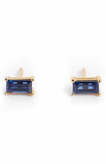 Local Eclectic Baguette Cut Birthstone Stud Earrings