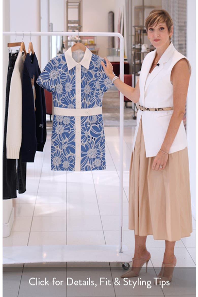 Shannon Floral Embroidered Shirtdress video