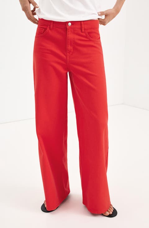 Low Rise Wide Leg Jeans