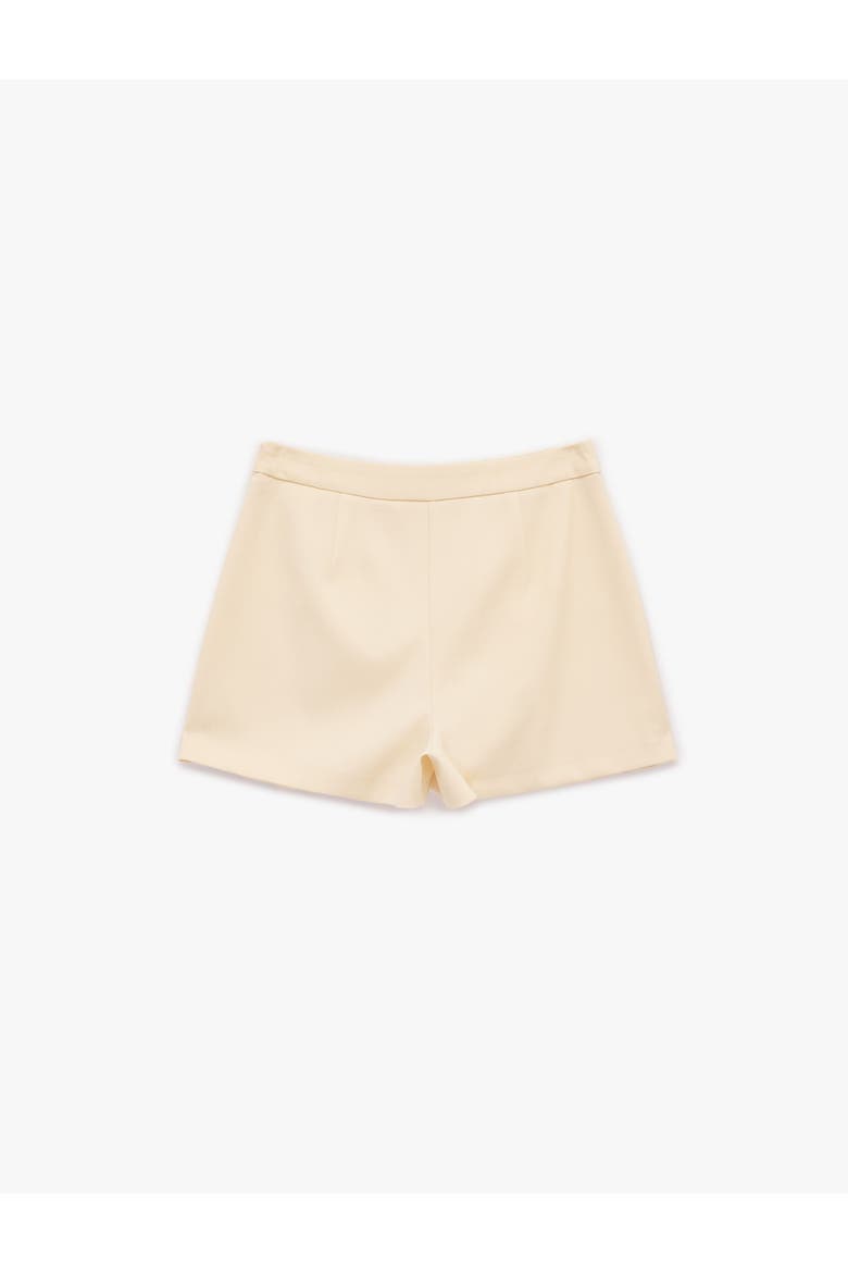 Pleated Mini Skirt with Button Detail, Alternate, color, YELLOW