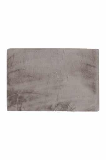 Luxe Faux Fur Rectangular Throw 5' X 8' - Grey