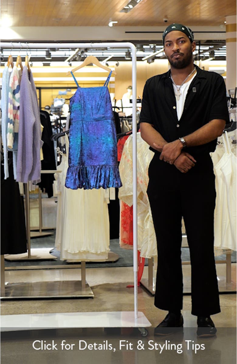 Kids' Liquid Shimmer Bubble Hem Party Dress, sales video thumbnail