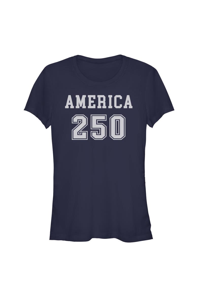 Juniors Lost Gods America 250 Anniversary T Shirt, Main, color, Navy Blue