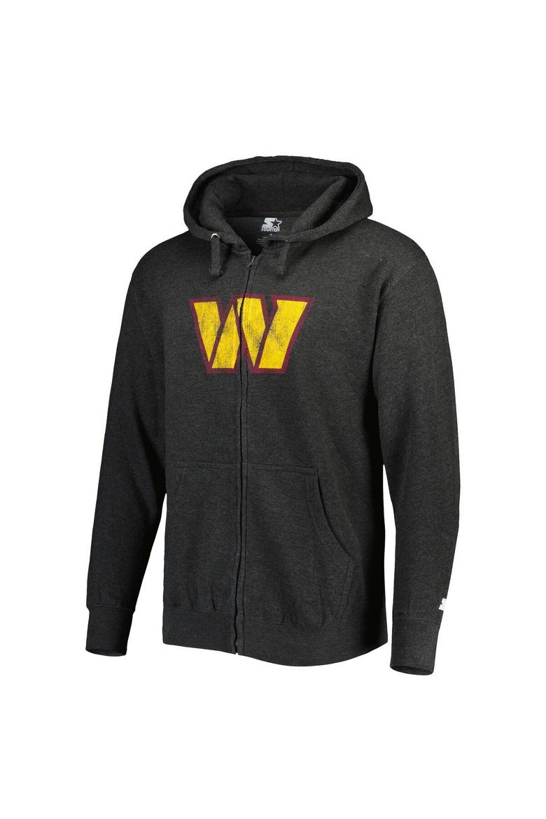 Men's G-III Sports by Carl Banks Heather Charcoal Washington Commanders Perfect Season Full-Zip Hoodie, Alternate, color, Heather Charcoal