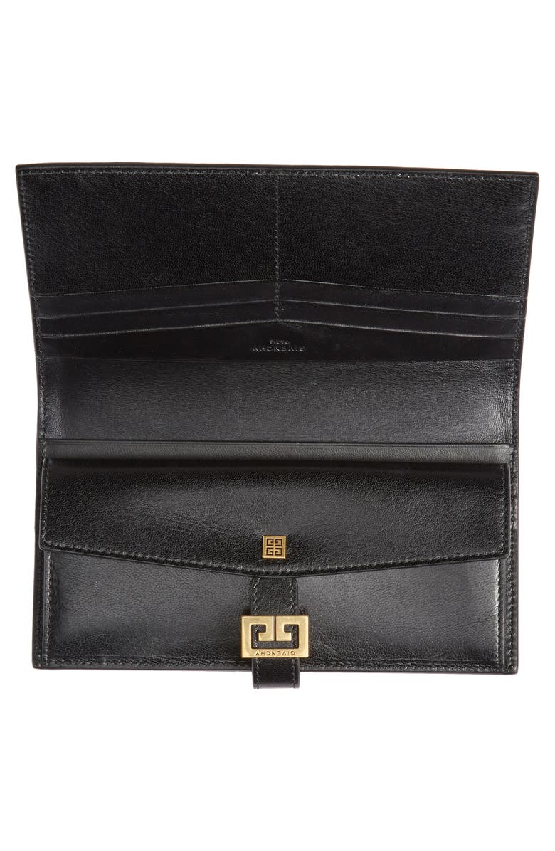 Givenchy GV3 Diamond Quilted Leather Wallet, Alternate, color,