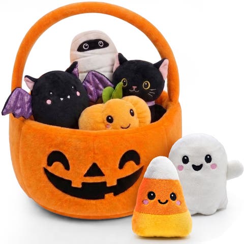 6 -Piece Halloween Plush Toys Set Kawaii Mini Stuffed Animals Halloween Party Favors for Kids