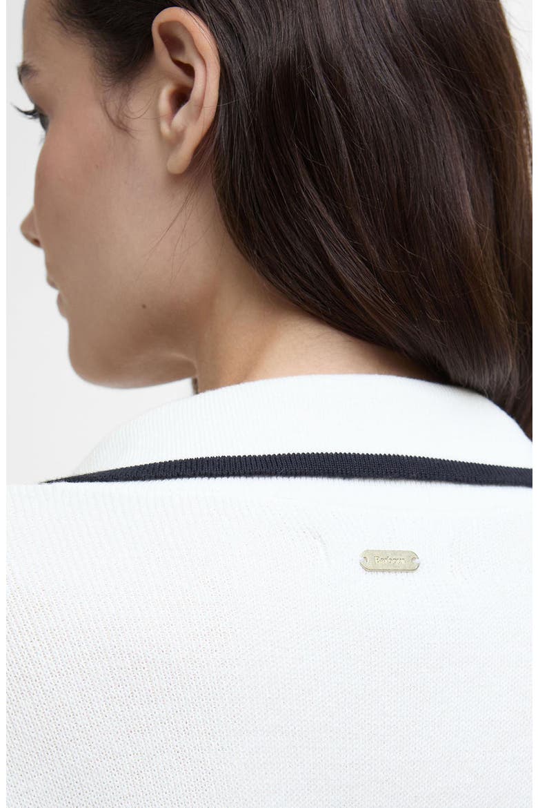 Jasmine Contrast Detail Cotton Cardigan, Alternate, color, CLOUD