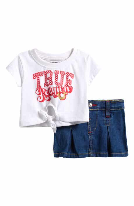 True Religion Graphic T-Shirt & Skort Set