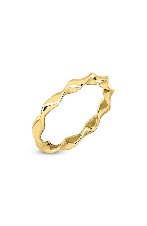 14K Gold Twisted Stackable Ring