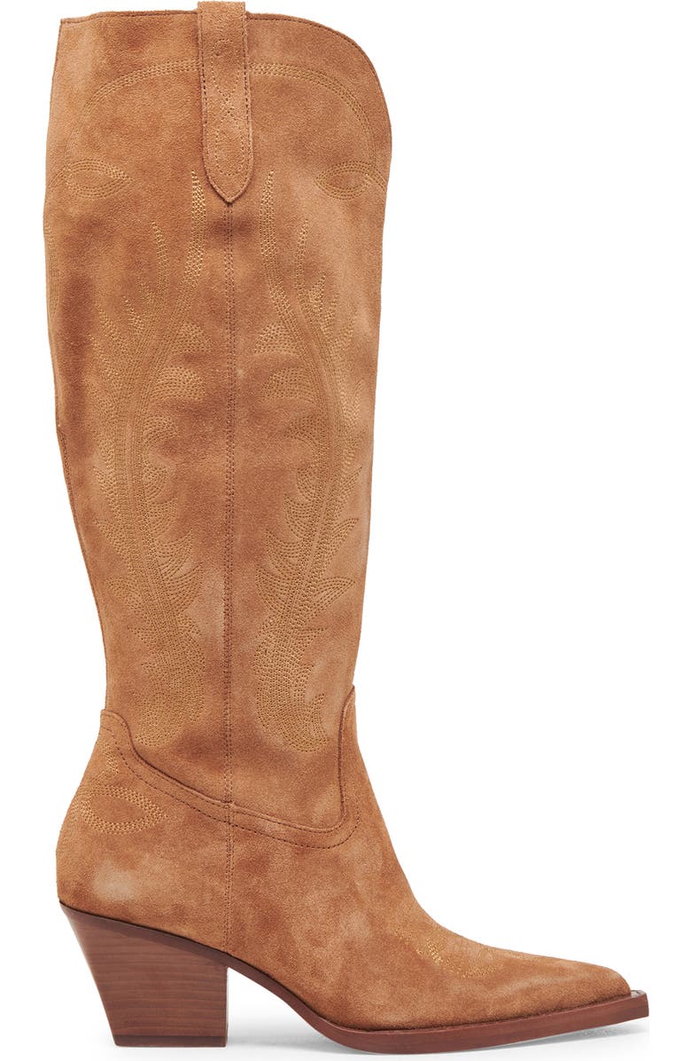 Dolce Vita Ryatt Clip Toe Western Boot, Alternate, color, Pecan Suede