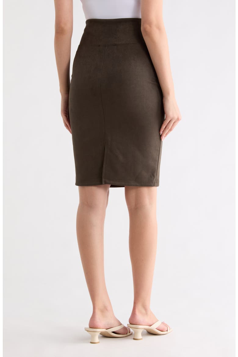 Faux Suede Pencil Skirt, Alternate, color, OLIVE
