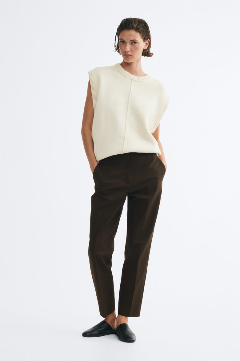 Cigarette Trousers, Alternate, color, Dark khaki green