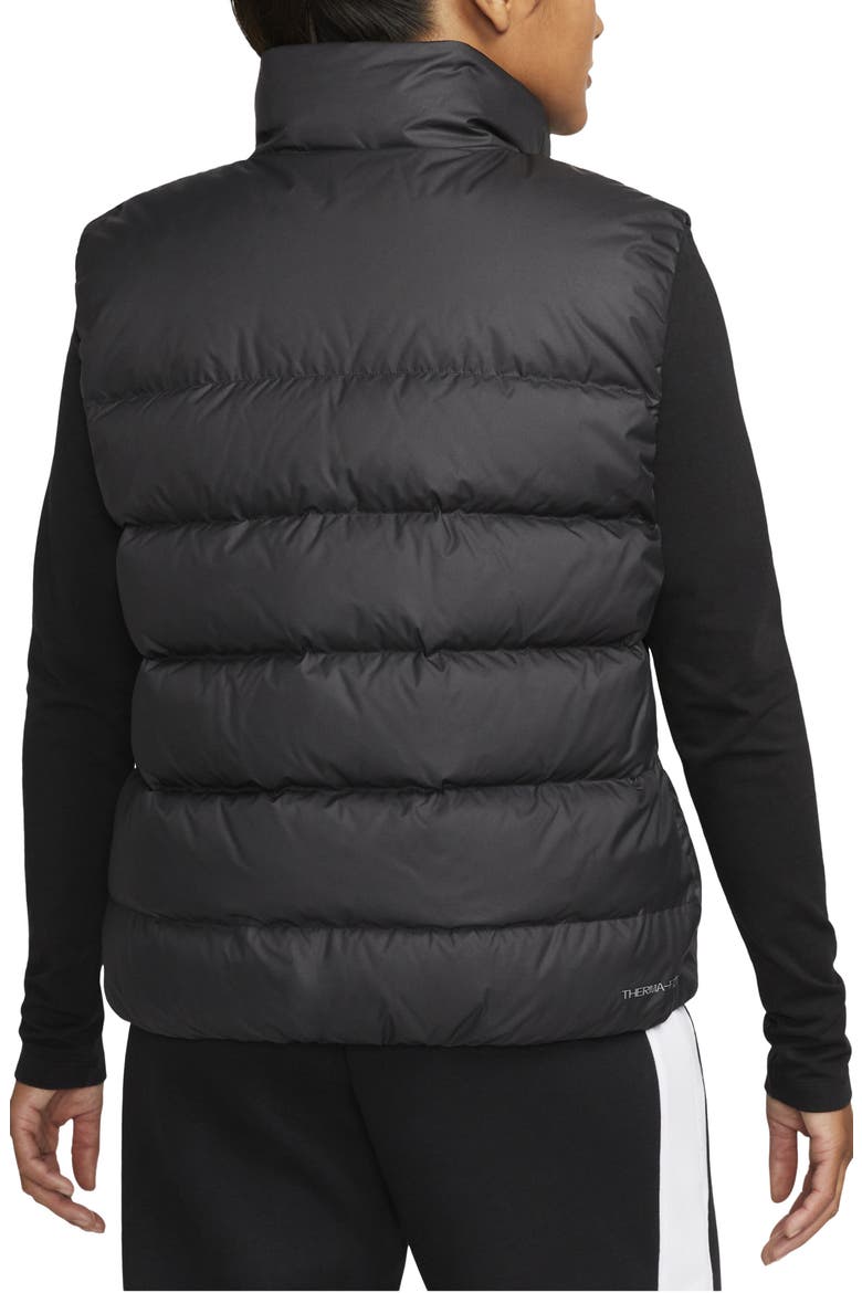 Sportswear Therma-FIT Windrunner 550-Fill Power Down Vest, Alternate, color, BLACK/ BLACK/ WHITE