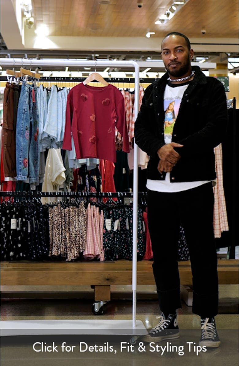 Kids' Sparkle Heart Appliqué Cotton Top, sales video thumbnail