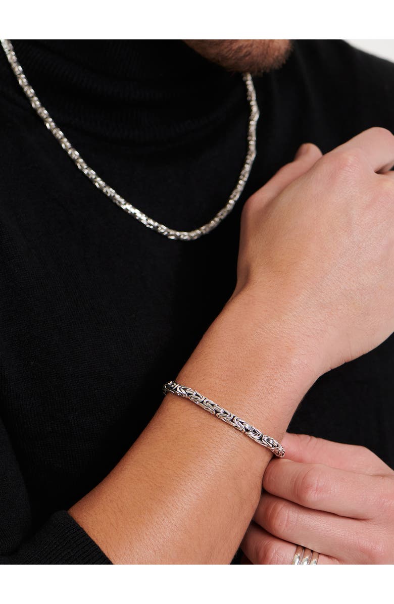 DEVATA Borobudur Chain Bracelet in Sterling Silver, 5mm, Alternate, color, Silver