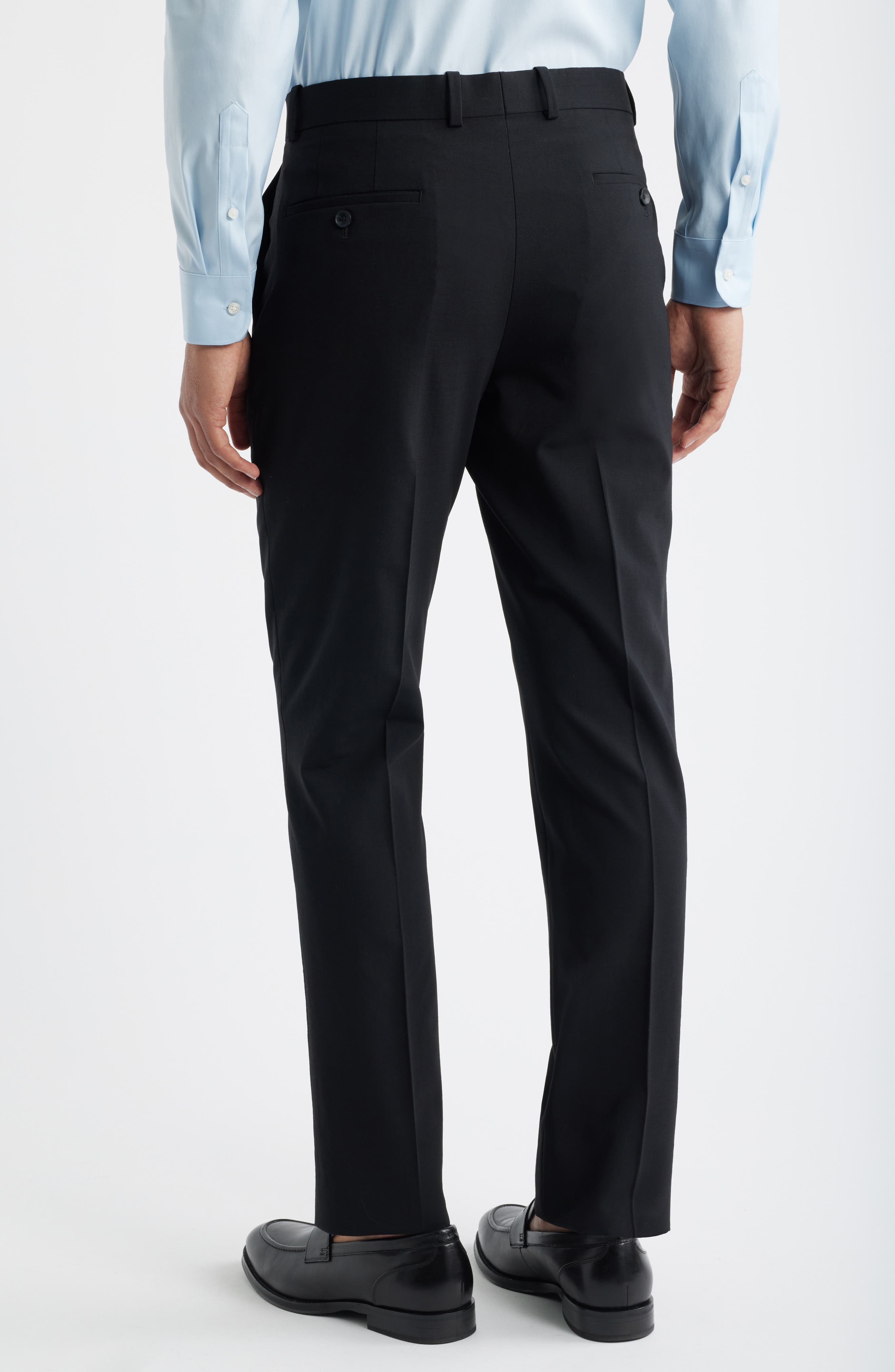 Мужские брюки Nordstrom Henrik Trim Fit Solid Stretch Wool Suit Pants — фото 3